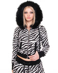 Essential Zip Up - Zebra